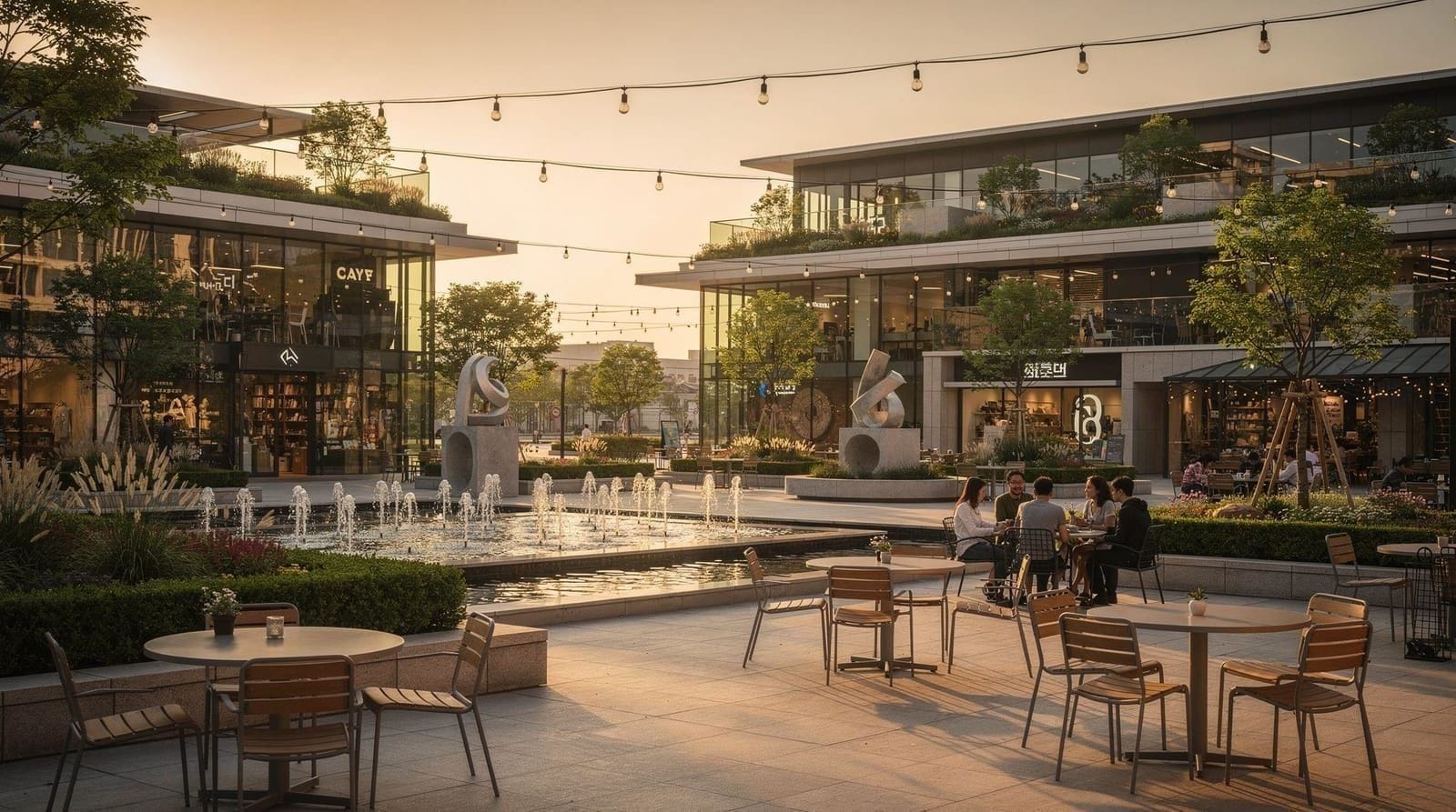 Shopping et restaurants à Songdo : centres commerciaux, cafés au bord du canal et BBQ coréen